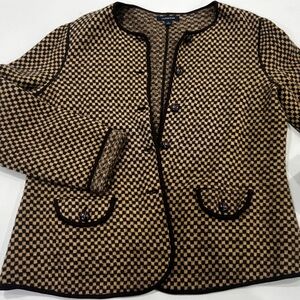 Vintage Lands’ End Sweater Jacket, 100% wool